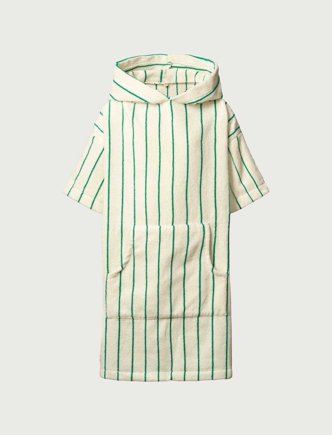 Naram Kids Poncho, pure white & grass