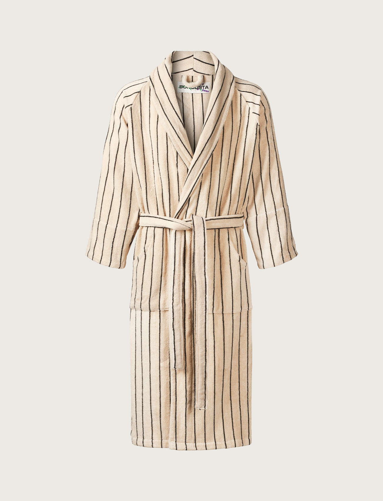 Naram Bathrobe, creme & ink