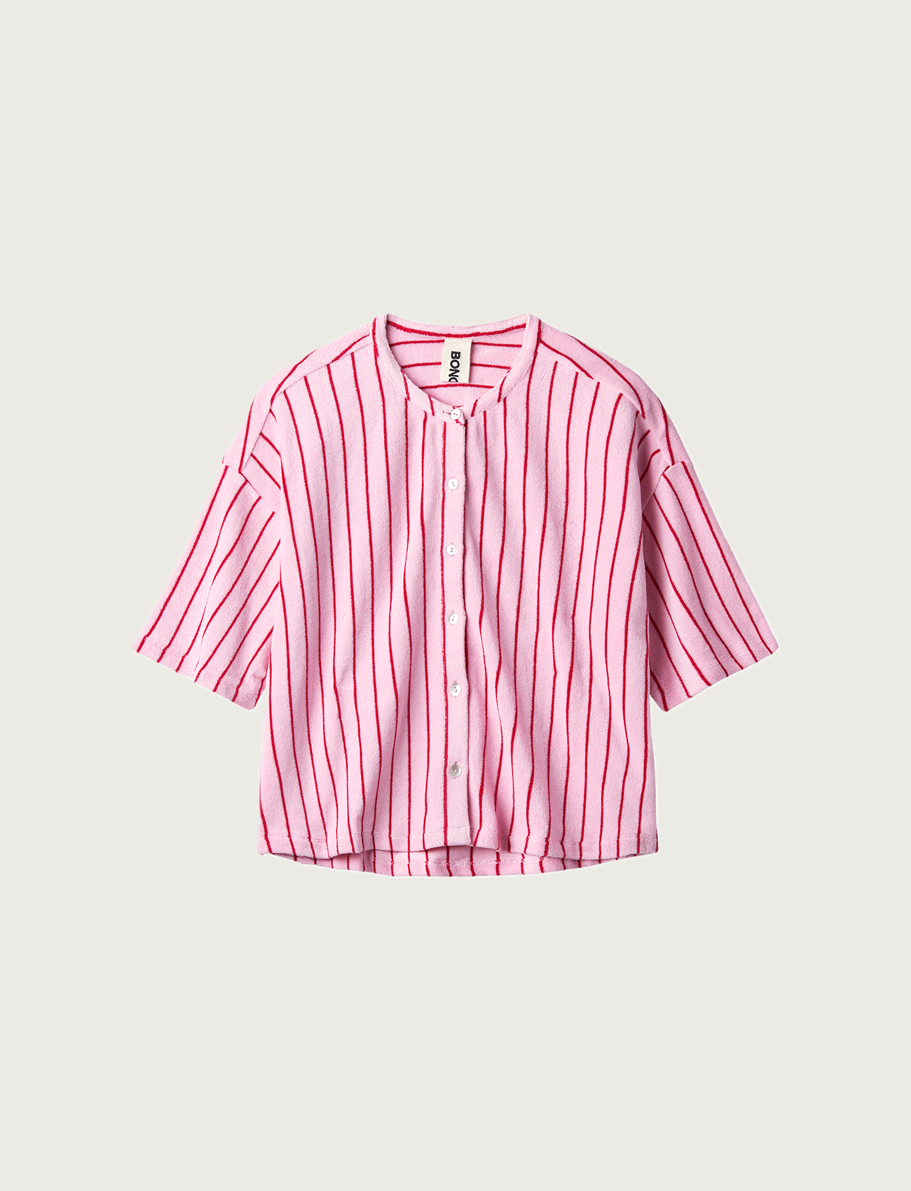 Naram Oversized Shirt, baby pink & ski patrol