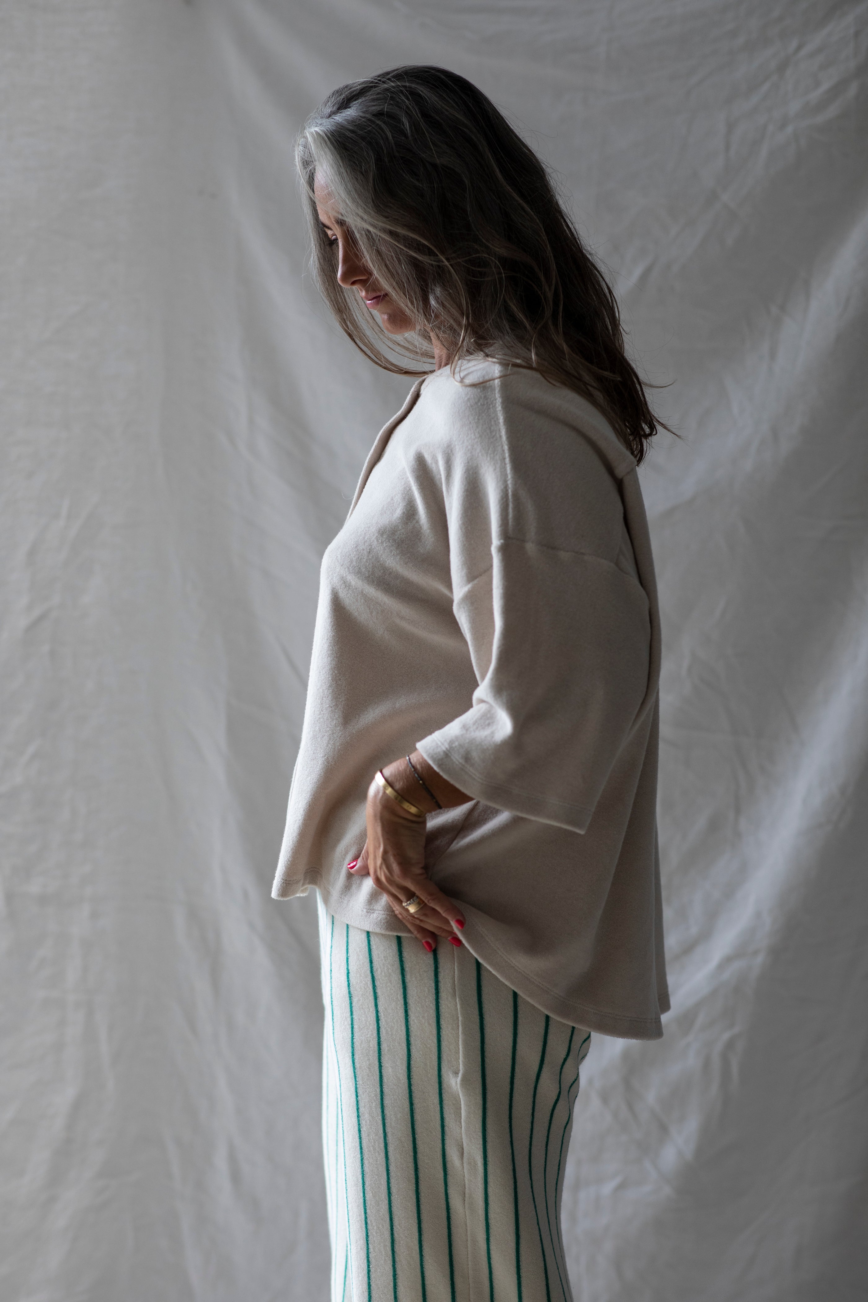 Naram Oversized Shirt, moonbeam