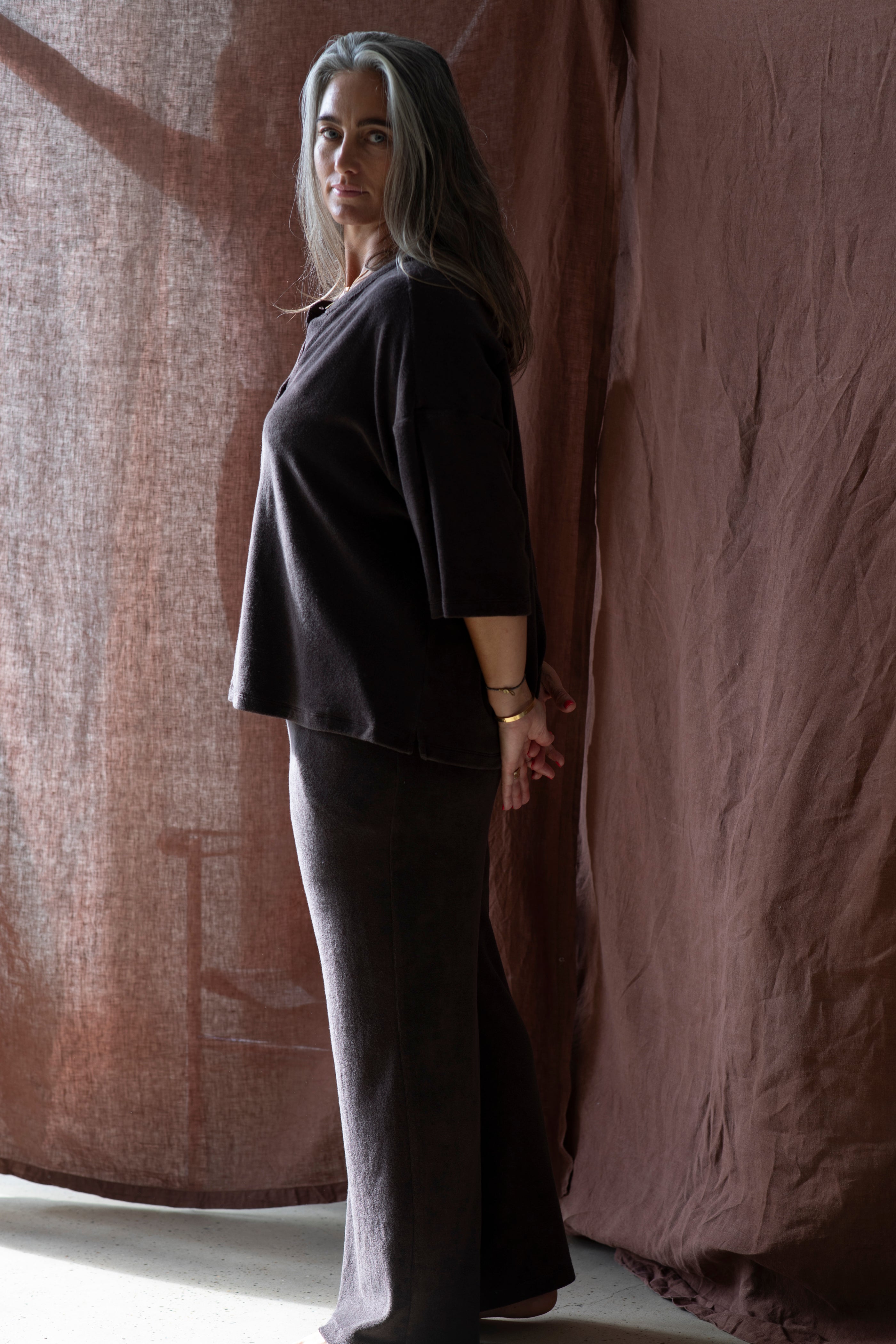 Naram Oversized Shirt, coffee