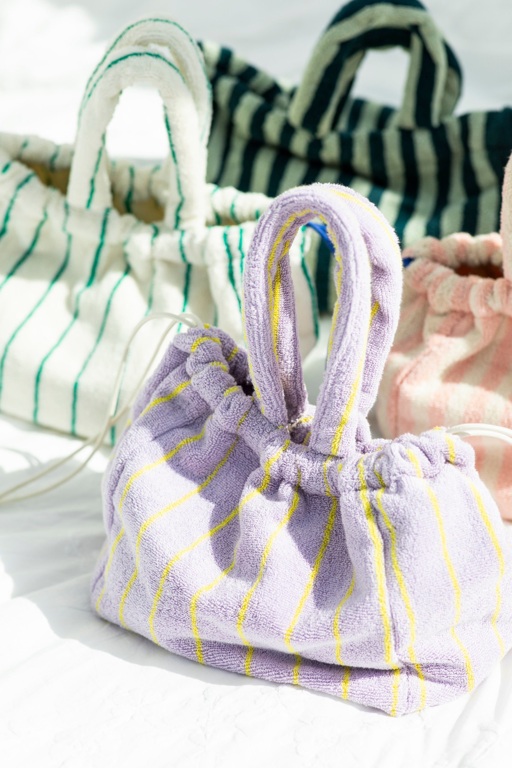 Naram Handbag Small, lilac & neon yellow