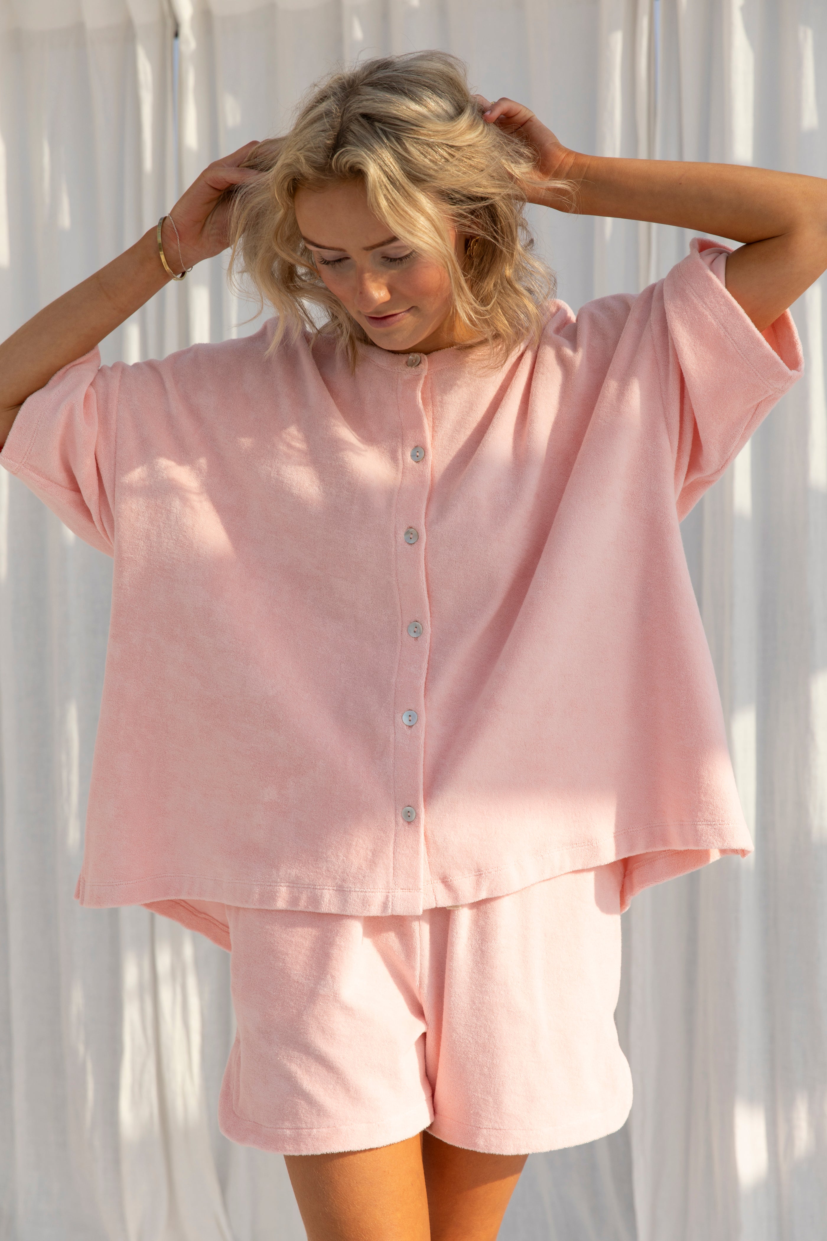 Naram Oversized Shirt, blush