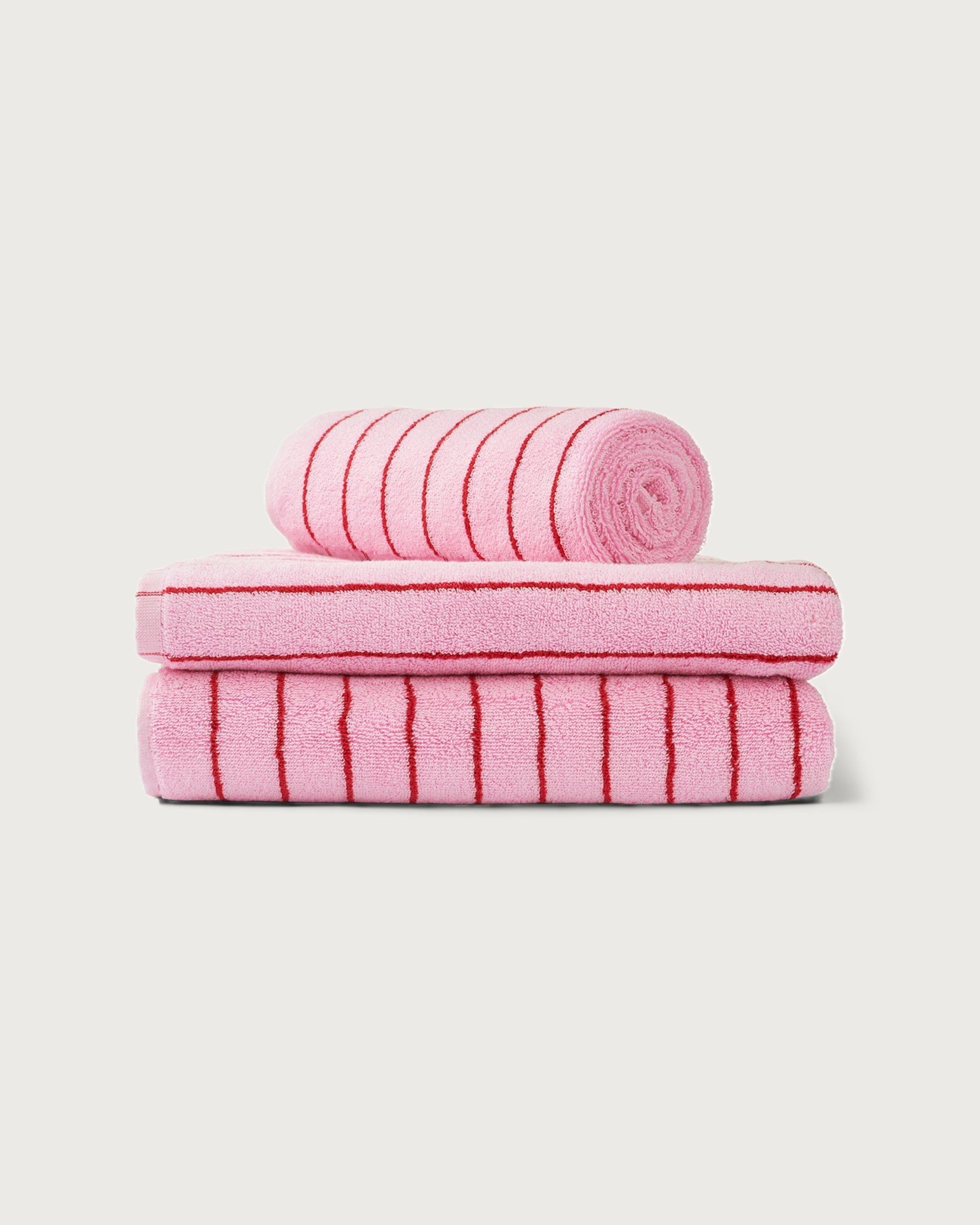 Naram Towels, baby pink & ski patrol