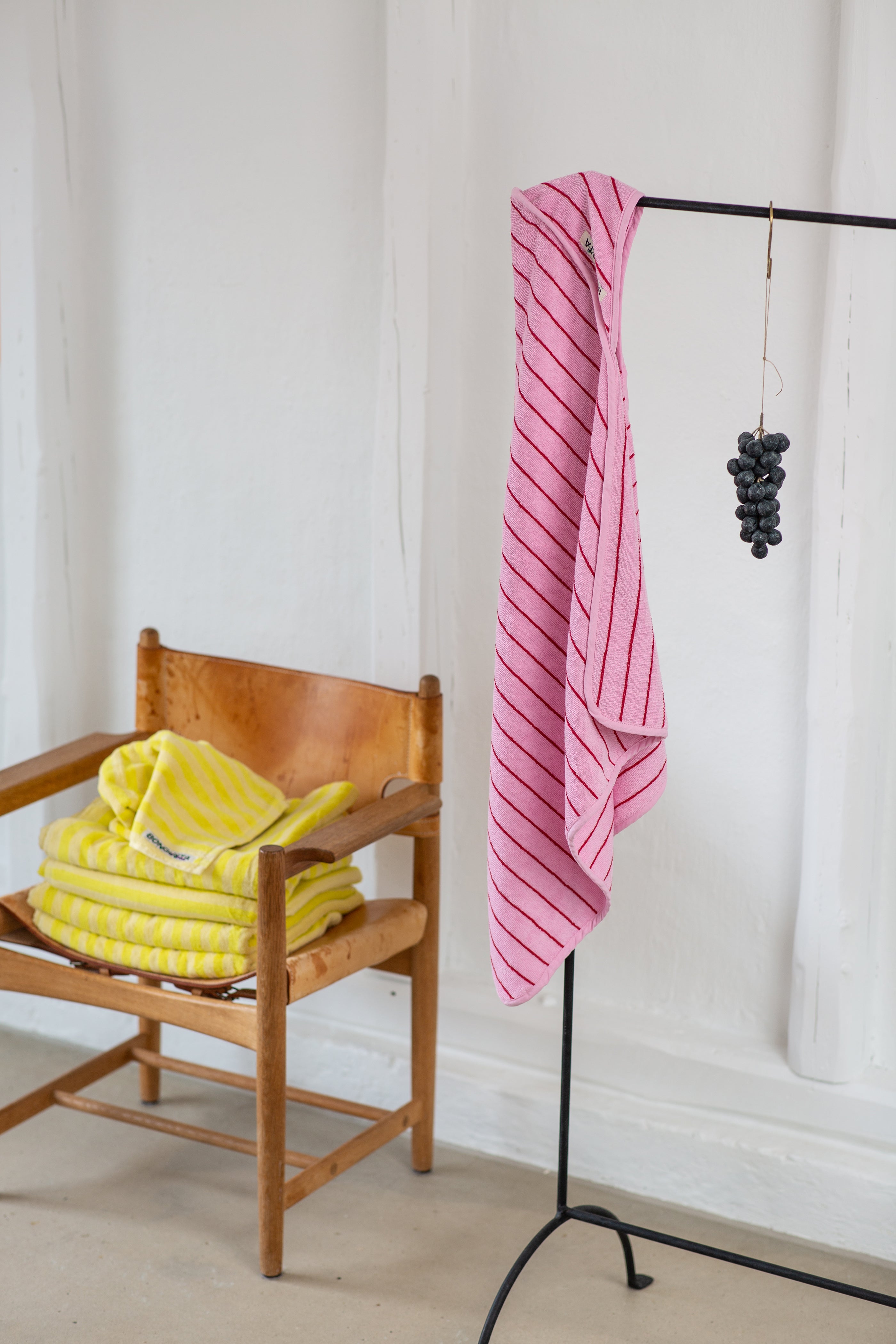 Naram Baby Towel, baby pink & ski patrol