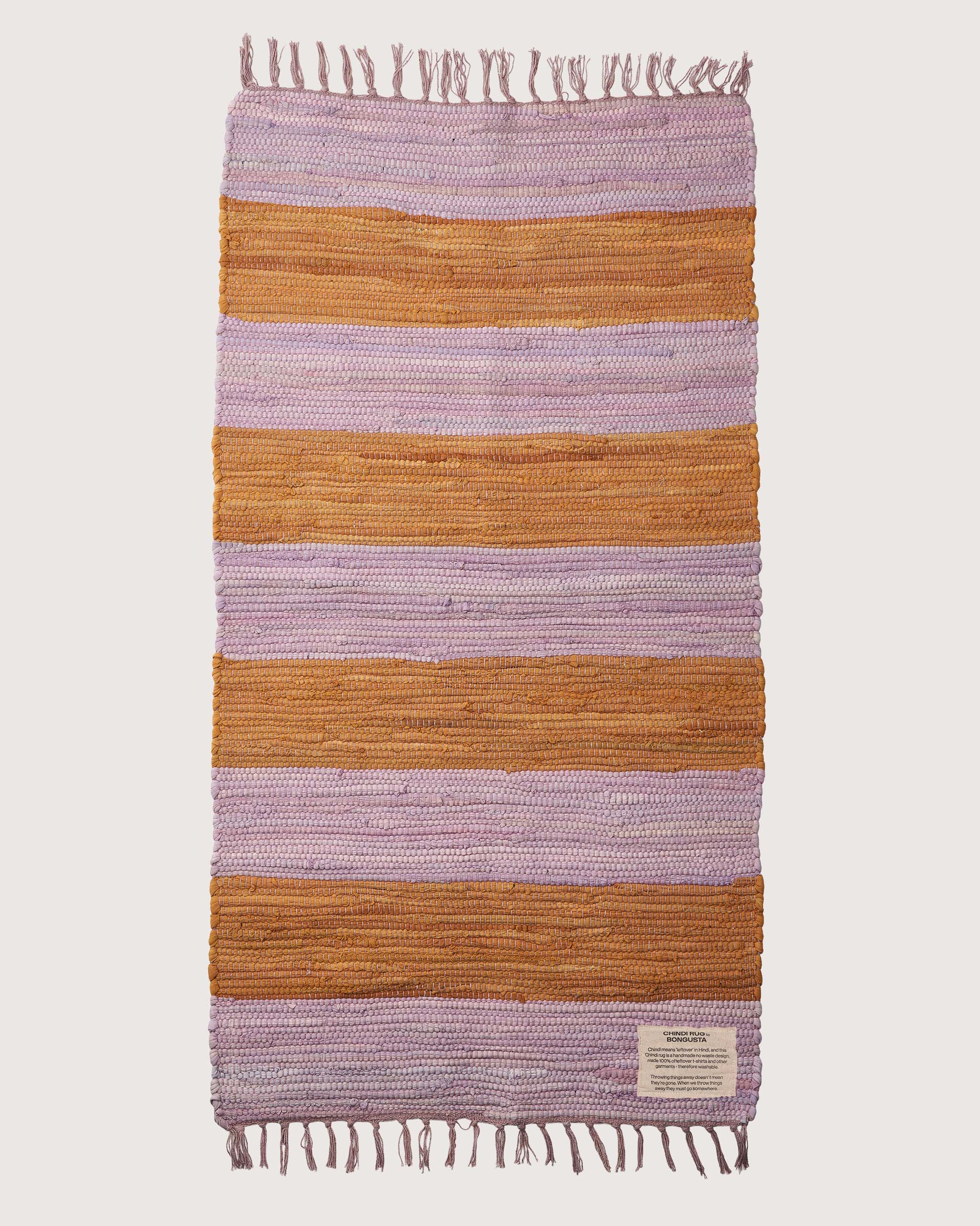 Chindi Rug, lilac & golden